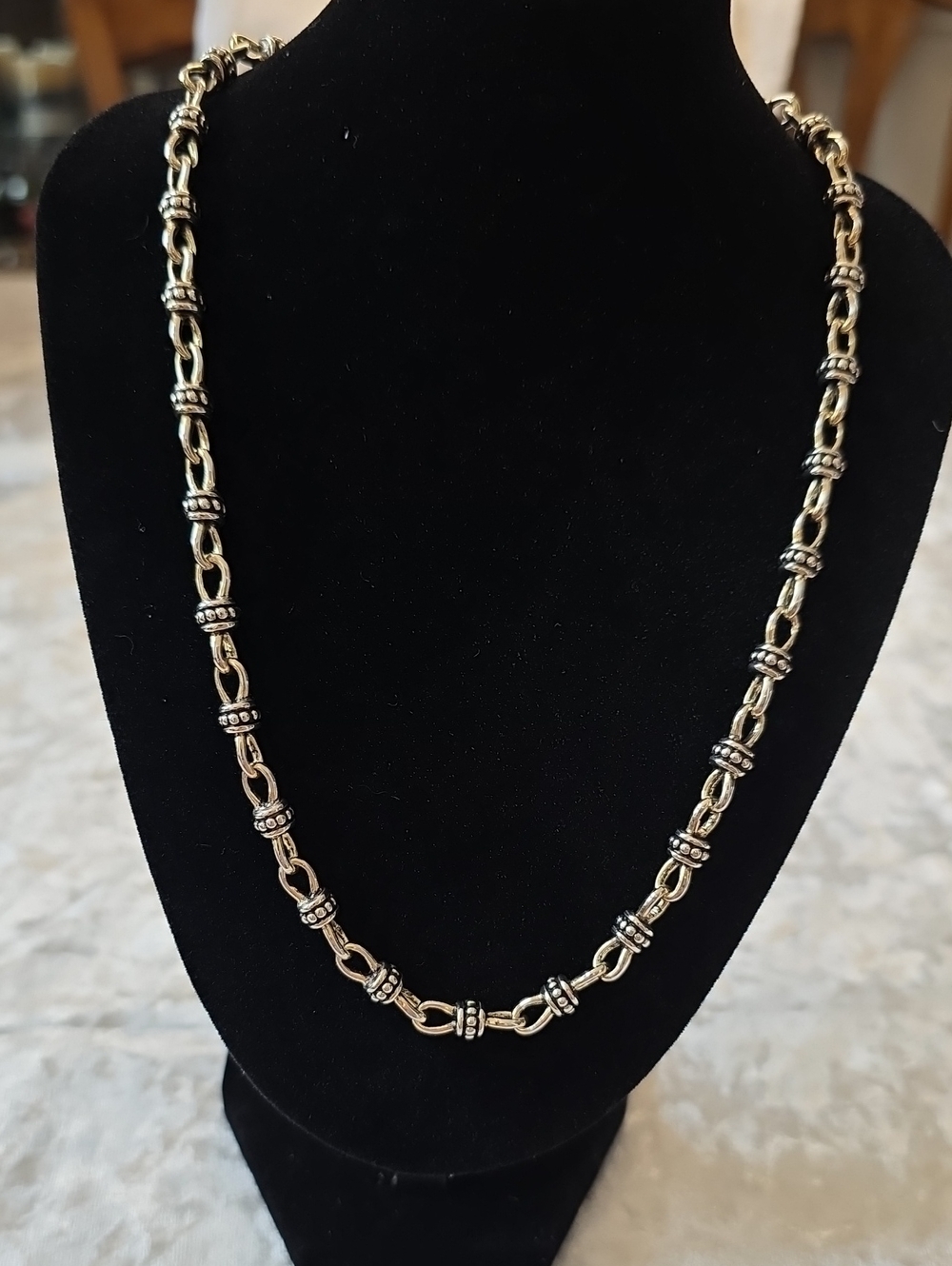 Premier Designs Vintage Y2k Silver-Tone Link Necklace Circa Early 2000s